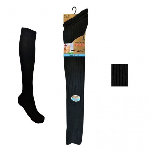 100% BLACK LONG HOSE SOCKS