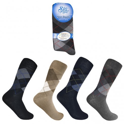 MENS NON ELASTIC ARGYLE SOCKS