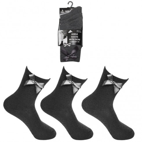 LYCRA ANKLE SOCKS WITH BOW