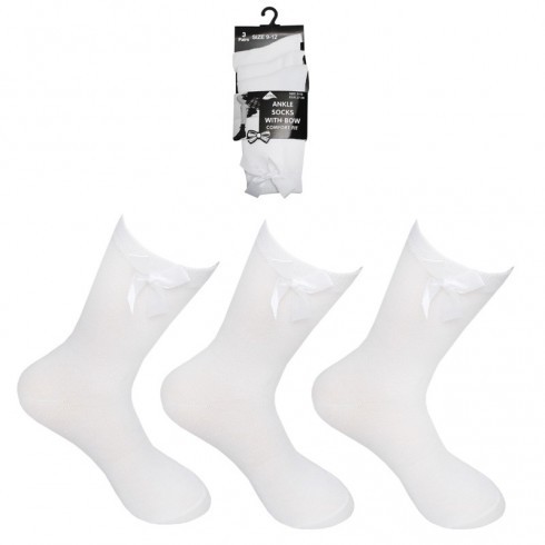 LYCRA ANKLE SOCKS WITH BOW