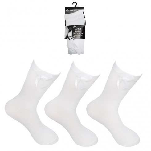 LYCRA ANKLE SOCKS WITH BOW 4/6
