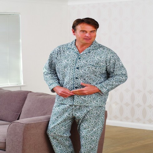 MENS PAISLEY DESIGN PYJAMAS BLUE 2XLARGE