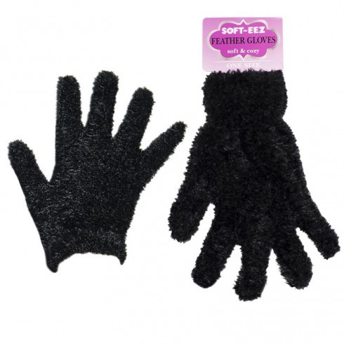 LADIES FEATHER TOUCH GLOVES IN BLACK