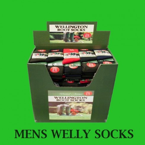 MENS WELLINGTON SOCKS IN DUMP BIN