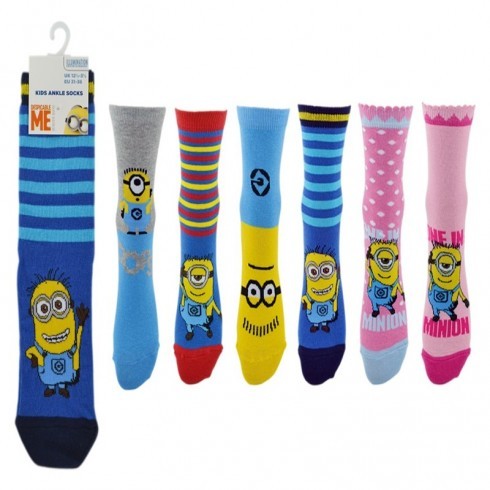 KIDS OFFICIAL MINION SOCKS 4/6 4/6