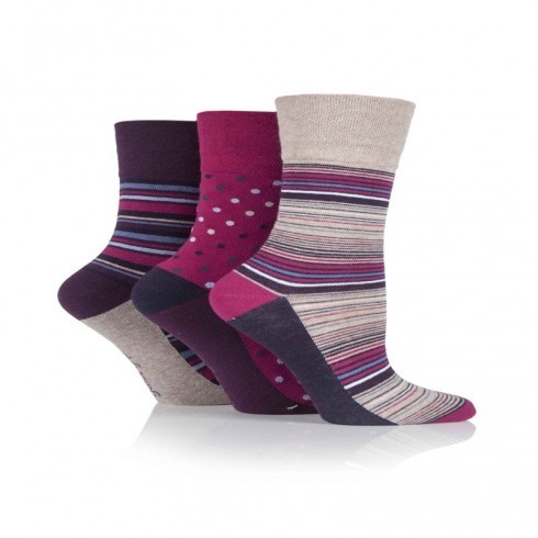 STRIPE DESIGN GENTLE GRIP SOCKS