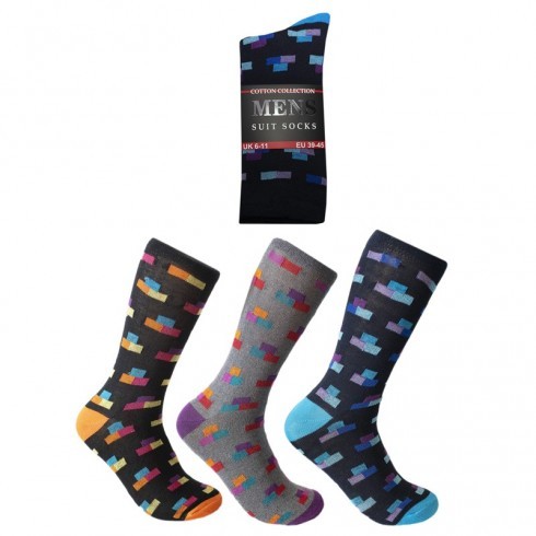 MENS DESIGN SOCKS MOSAIC PRINT