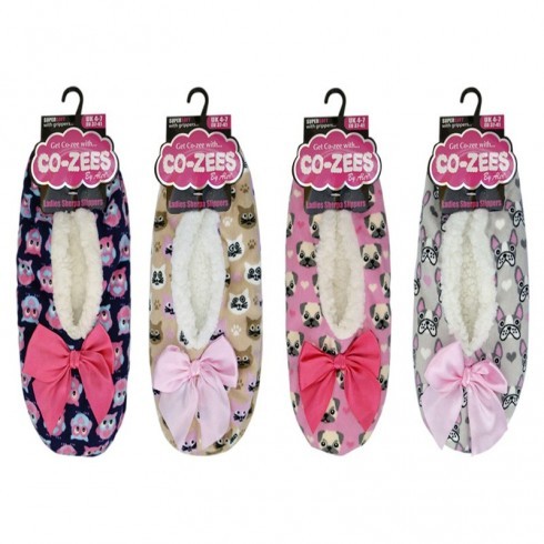 LADIES SOFTEEZ SLIPPER ANIMAL PRINTS