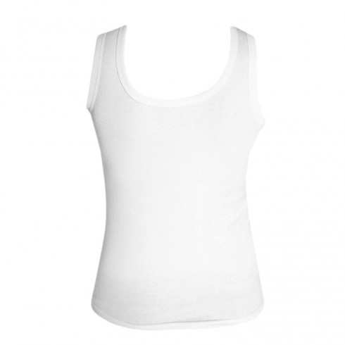 BOYS INTERLOCK WHITE VEST