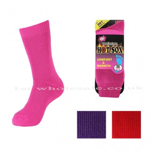 LADIES HOTSOX IN PLAIN ASSORTED COLOURS