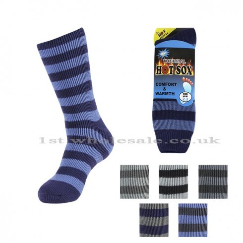 MENS HOTSOX IN STRIPE PATTERN