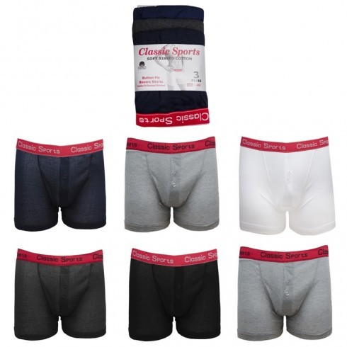 MENS 3PK CLASSIC SPORT RED BAND BOXER SHORTS | 1st Impression Wholesale ...