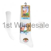 6 PACK100% COTTON SOCKS IN WHITE