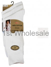 WHITE 3 PACK CASCADE 100% COTTON SOCKS