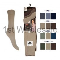 3 PACK CASCADE LYCRA SOCKS FASHION  FASHION ASSORTED 6-11