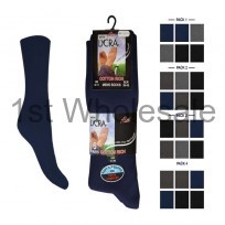 6 PACK LYCRA COTTON SOCKS DARK ASSORTED