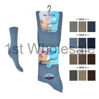 NON-ELASTIC 100% COTTON RIB SOCKS FASHION