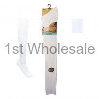 MENS LONG 100% WHITE COTTON SOCKS