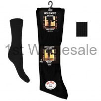 BIGFOOT 100% NON ELASTIC BLACK SOCKS