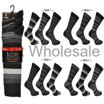 3 PACK CASCADE WIDE STRIPED SOCKS