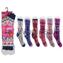 COZEES THERMAL SOCK IN FAIRISLE PRINTS