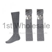 3 PACK LYCRA KNEE HIGH GREY SOCKS