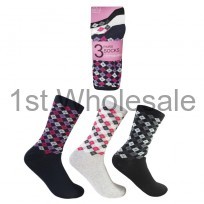 LADIES DESIGN SOCKS DIAMOND DESIGN