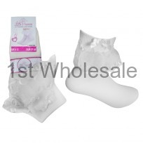 LITTLE PRINCESS LACE SOCK WITH BOW IN WHITE