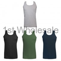 MENS SINGLE JERSEY COLOURED VEST