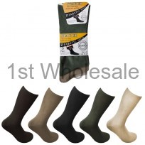 MENS COTTON DIABETIC SOCKS ASSORTED COLOURS