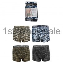 MENS 3 PACK ARMY PRINT BOXER SHORTS