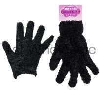 LADIES FEATHER TOUCH GLOVES IN BLACK