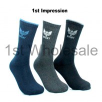 3 PACKNCROWN MOTIF SPORT SOCKS ASSORTED