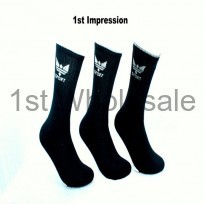 3 PACK CROWN BLACK SPORT SOCKS