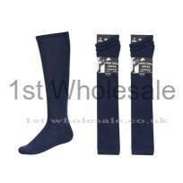 3 PACK KNEE HIGH LYCRA SOCKS NAVY