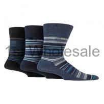 GENTLE GRIP BLUES STRIPE DESIGN SOCKS