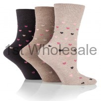 HEART DESIGN GENTLE GRIP SOCKS