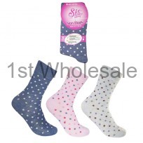 LADIES NON ELASTICATED DOT PRINT