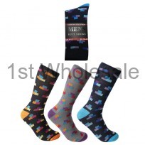 MENS DESIGN SOCKS MOSAIC PRINT 6-11